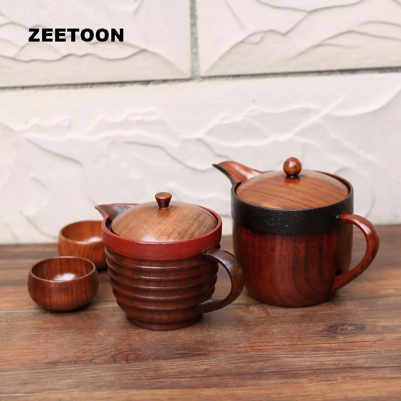 vintage wooden tea set