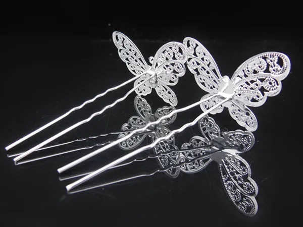 60 Pcs Bridal Butterfly Rhinestones Crystal Prom Wedding Headband Hair Pins Hair Clips