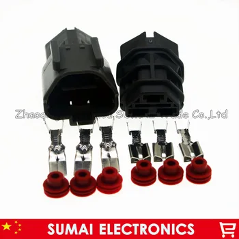 

Male and Female 3 Pin/way 6.3mm excavator throttle motor plug,throttle positioner plug connector for Komatsu PC200-5/6