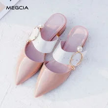 Megcia Модные женские Шлёпанцы для женщин острый носок