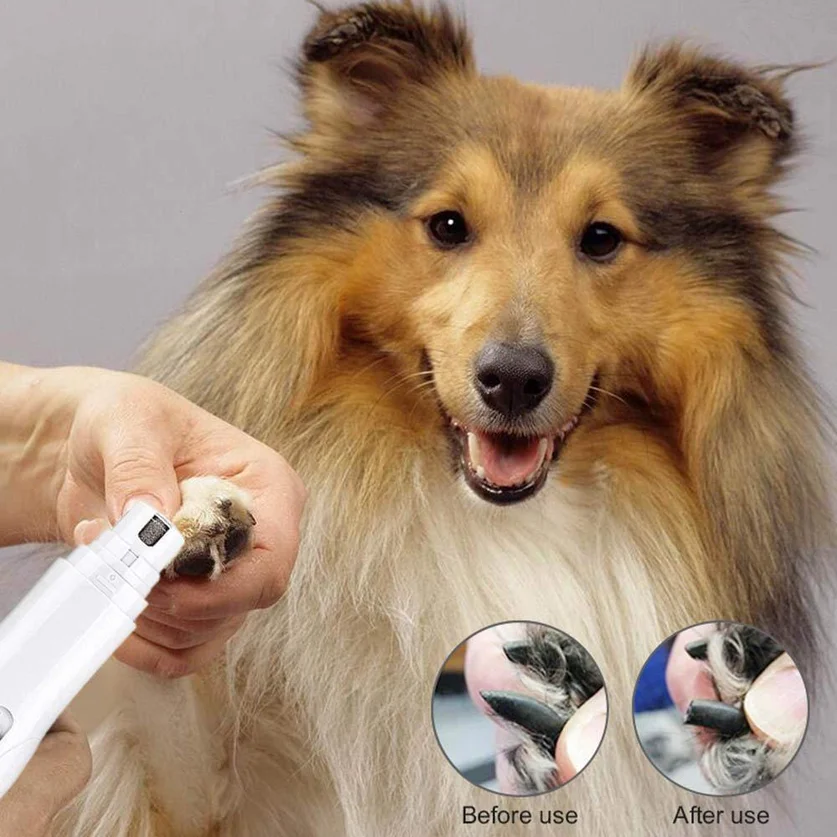 

1pcs Automatic Pet Nail Grinder Scissors Quiet Electric Dog Cat Nail Grooming Tools Paws Grinding Clipper Trimmer for Cats 2019