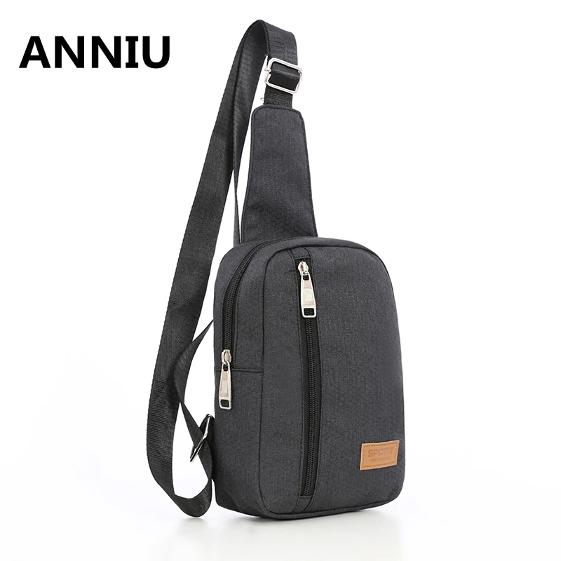

ANNIU Men Messenger Bag New Fashion Canvas Male Sling Shoulder Bag Casual Travel Chest Bag Women Small Crossbody Back Pack