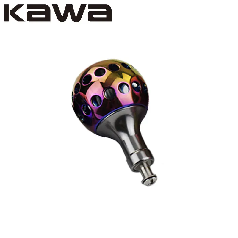 Kawa Fishing Reel Handle Knob Alloy Material Include Bearings Spinning 800-3000 Type Rainbow Color Reel Handle Accessory DIY