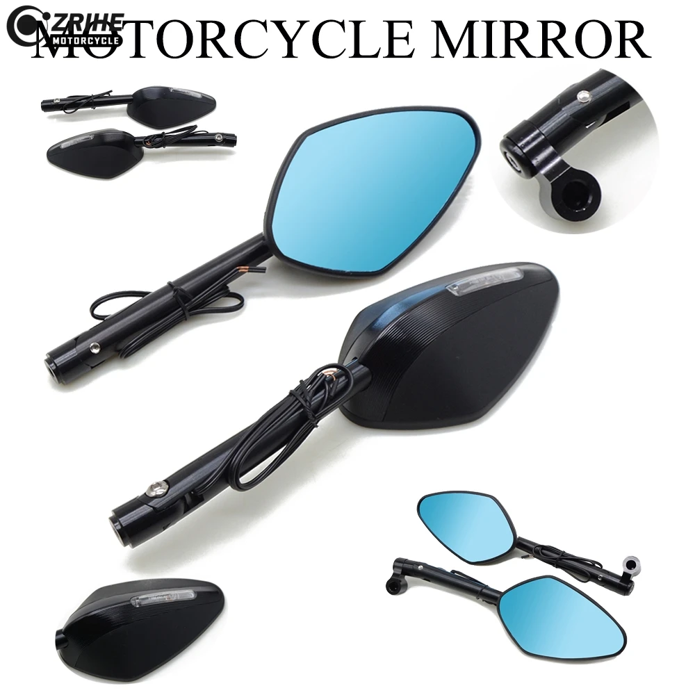 

High Quality Universal Motorcycle Illuminated Side Mirror Rearview Mirrors FOR ktm EXC f DR DRZ RM RMX RMZ 85 125 250 400 450