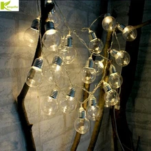 Kingoffer 20 светодиодный прозрачный лампочка подключаемый светодиодный светильник для рождественской вечеринки Свадебный шар гирлянды лампа AC 110 V/220 V