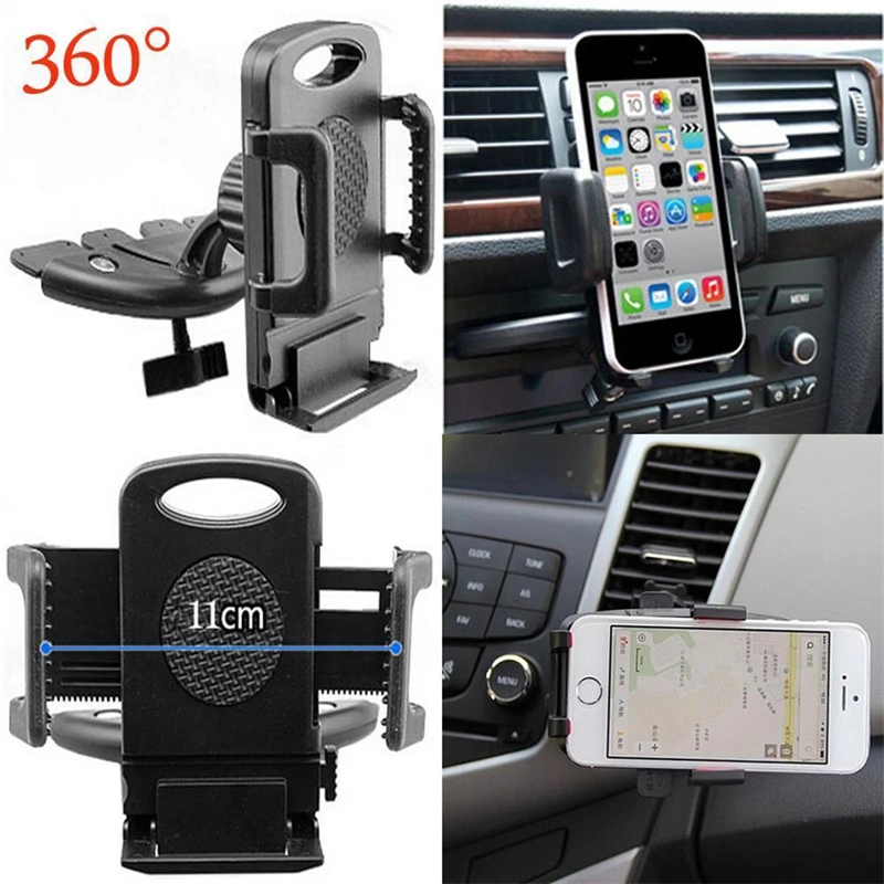 New 1Pc Universal Car CD Slot Phone Mount Holder Cradle For Mobiles