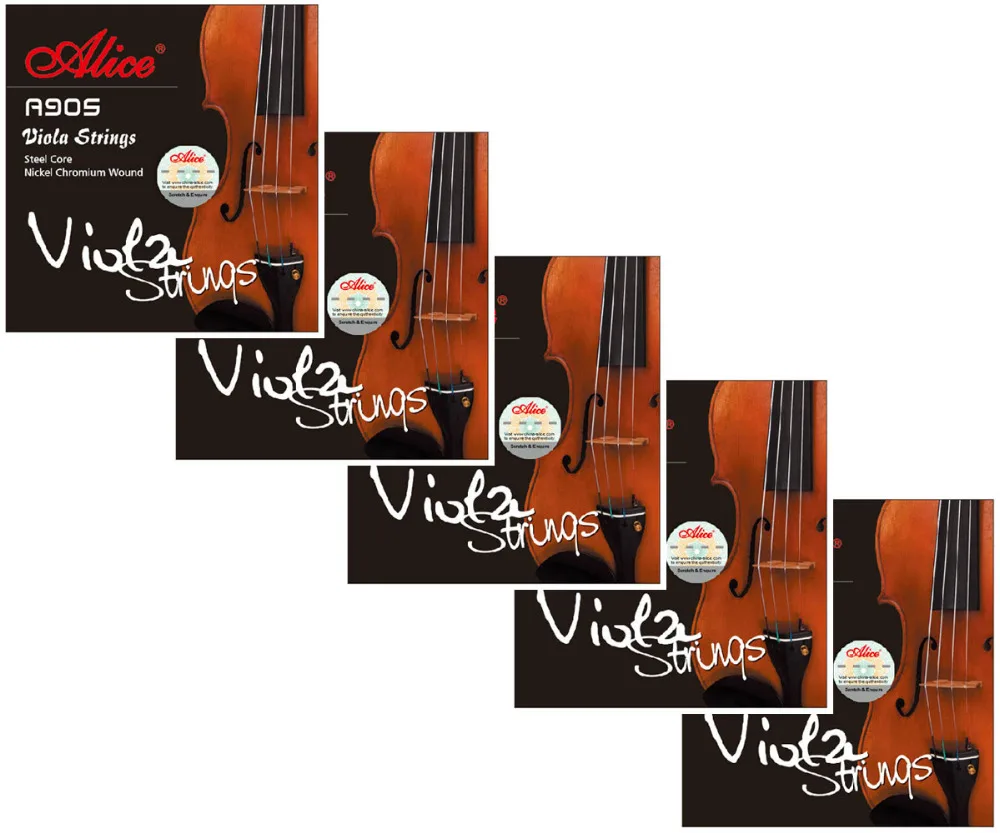 5 Sets Alice A905 Steel Core Nickel Chromium Wound Viola Strings A 1st