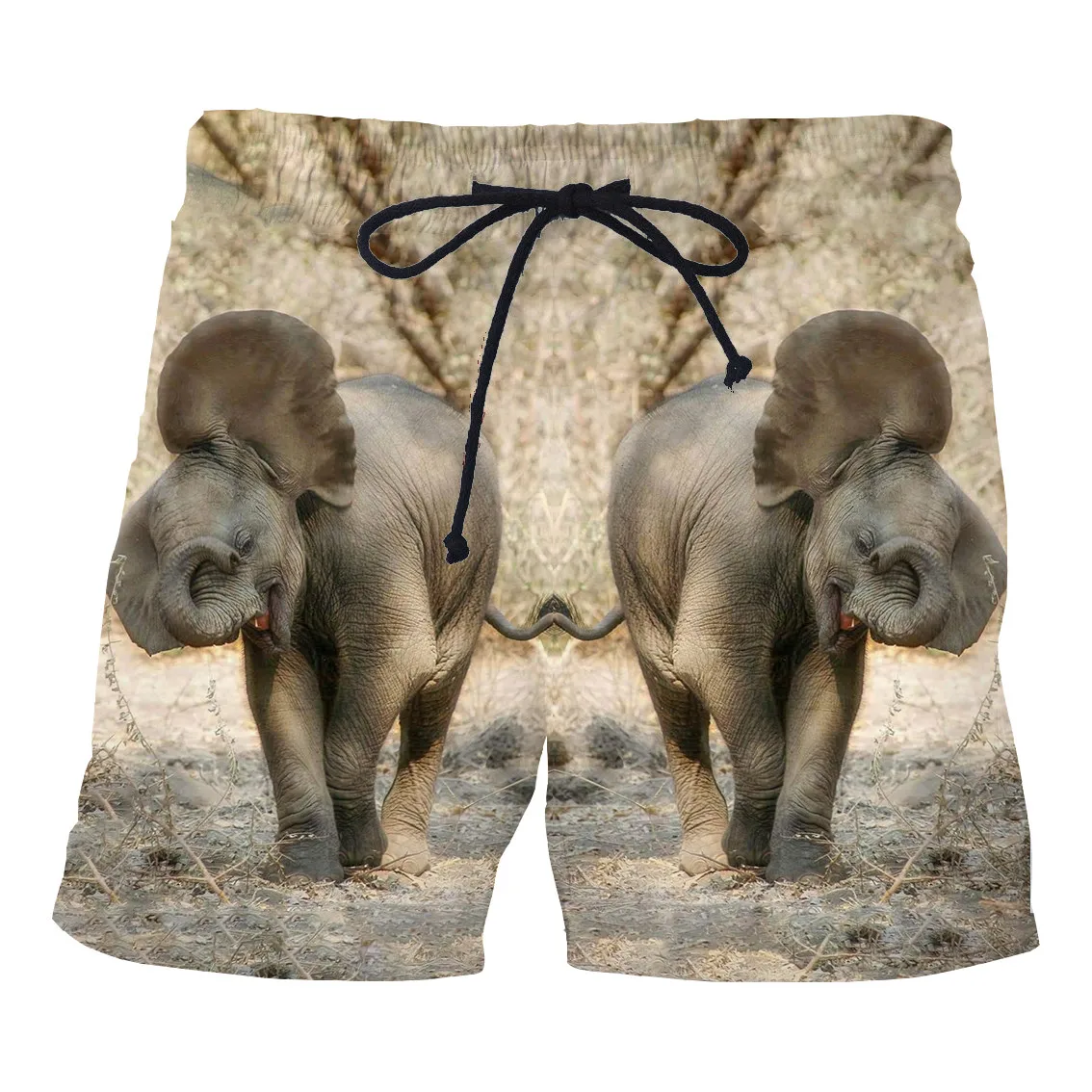 Мужские Пляжные пляжные шорты с животным слоном, веселая 3D-печать, мужские повседневные шорты, модные мужские летние популярные мужские крутые шорты