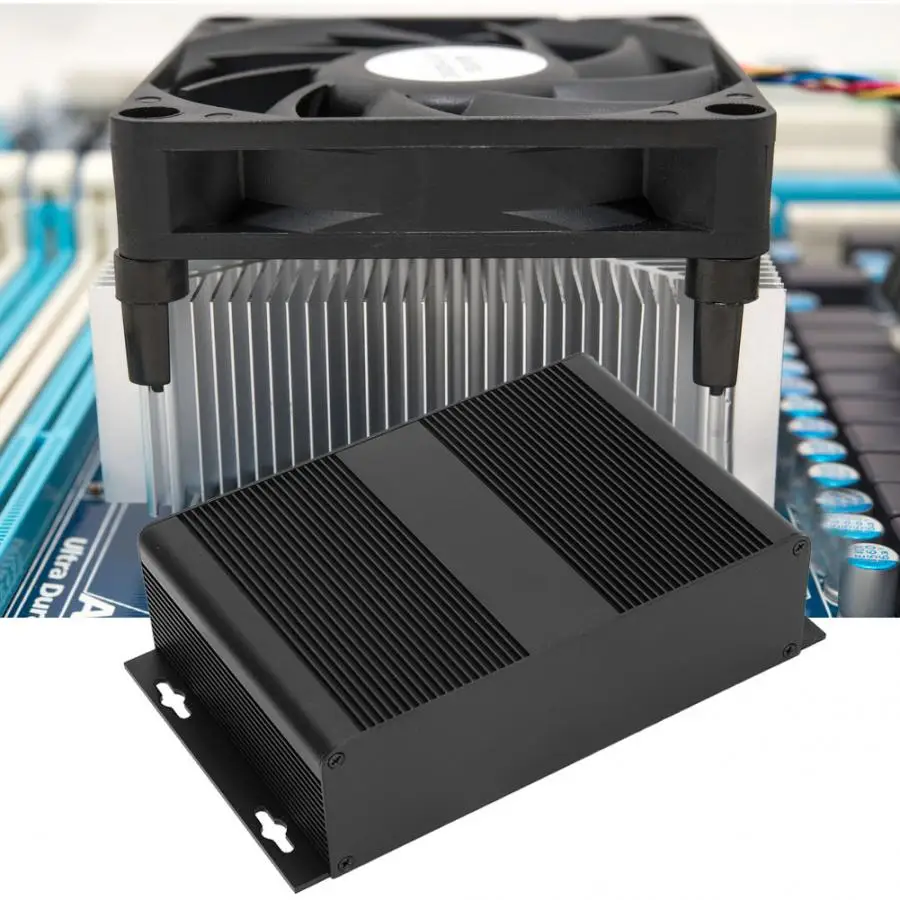

Printed Circuit Board Instrument Aluminum Cooling Box DIY Electronic Project Enclosure Case project box