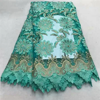

African tulle lace fabrics with stones embroidery net cloth 2018 high quality net lace sewing lace for wedding dress df65-945