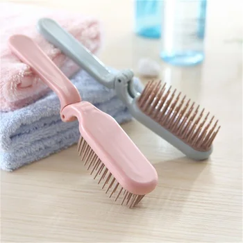 

1 PCS Hot Sale Folding Portable Travel Portable Plastic Soft Tooth Combs Hairdressing Comb Long Hair Anti-static Massage