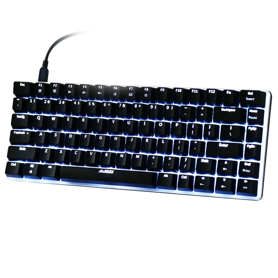 Prix pour AK33 Bleu/Noir Axe Rétro-Éclairé Mechaincal Gaming Clavier 82 anti-ghosting touches N clé rollover pour IOS Windows ordinateur portable de bureau pc Prix pour AK33 Bleu/Noir Axe Rétro-Éclairé Mechaincal Gaming Clavier 82 anti-ghosting touches N clé rollover pour IOS Windows ordinateur portable de bureau pc