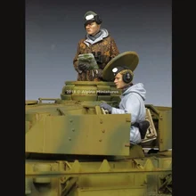 1/35 Экипаж немецкого танка, Зимний комплект с 4 различными головками, каучуковый комплект солдат GK военной тематики мировой войны без покрытия без цвета