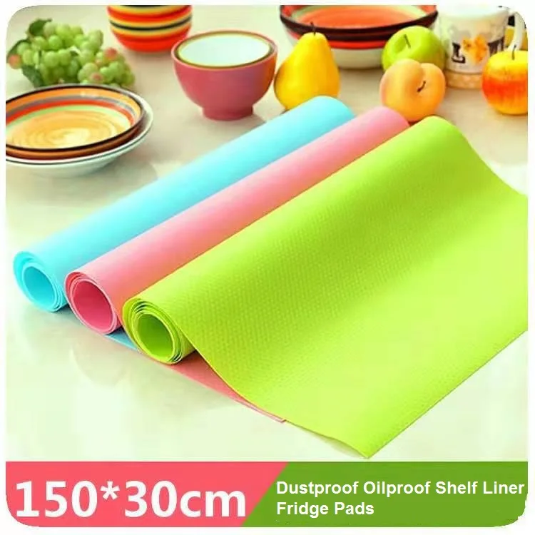 

Non-Slip Multifunctional Pad Refrigerator Mats Washable Kitchen Fridge Shelf Liner Waterproof Placemat For Cabinet Closet Drawer