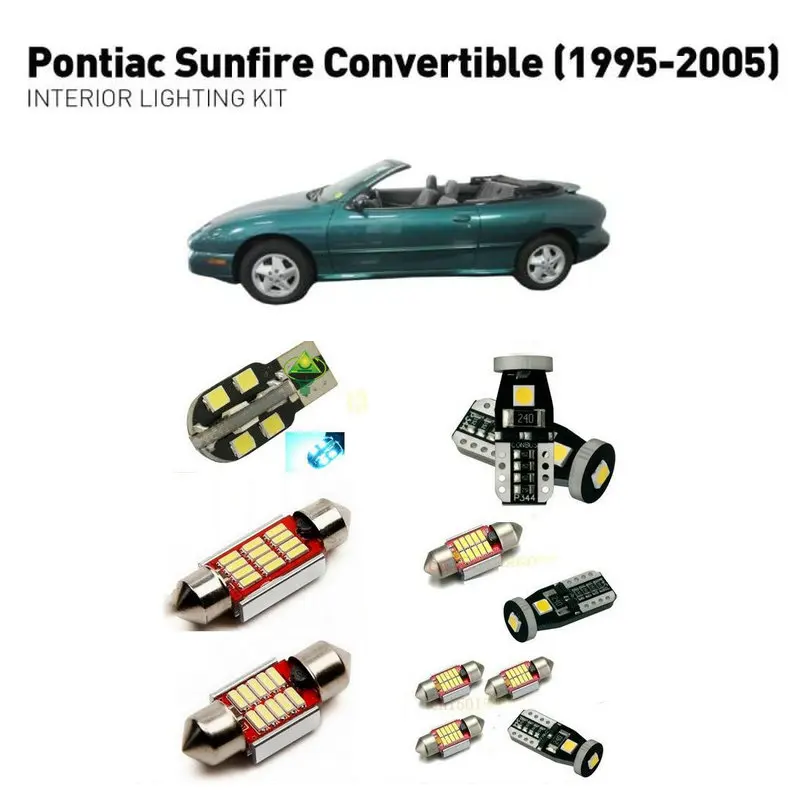 Us 24 64 25 Off Led Interior Lights For Pontiac Sunfire Convertible 1995 2005 8pc Led Lights For Cars Lighting Kit Automotive Bulbs Canbus In Car