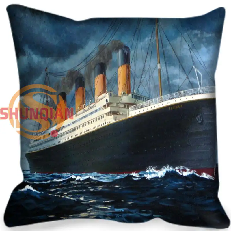 Горячая изготовленная на заказ Подушка Titanic, чехол на молнии,, 35x35 см, 40x40 см, 45x45 см, 60x60 см, две стороны, Наволочка на заказ, ваше изображение - Цвет: Pillowcase