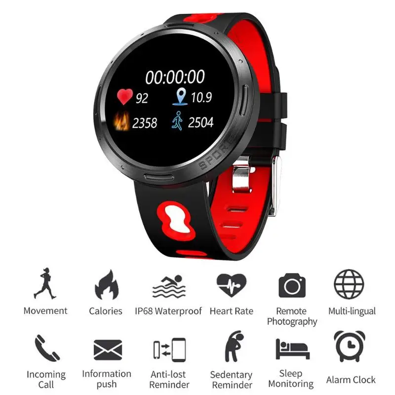 

M58 Smartband IP68 Waterproof Heart Rate Sleep Monitor Alarm Clock Bracelet Call notification Task reminder for Android iOS