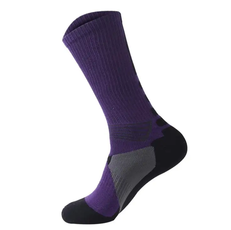 ROCKBOTTOM высокого качества мужской носок модные толстые COOLMAX мужские носки термополотенце Нижняя ножка одежда махровые мужские носки - Цвет: Purple