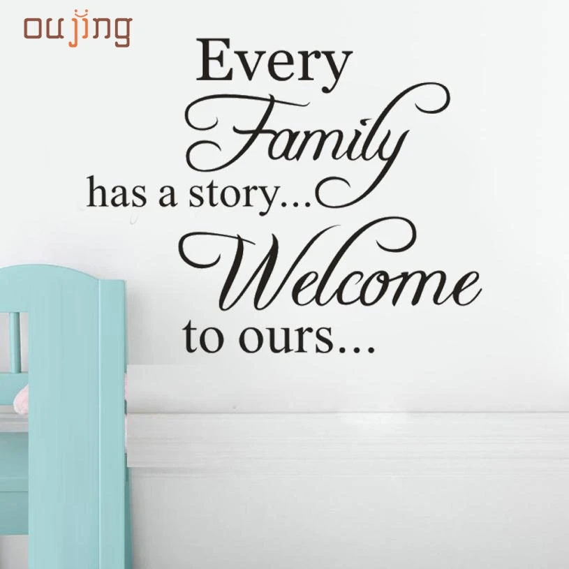 

FB 24 Mosunx Business Hot Selling Fast Shipping Every Family Has A Story Welcome Toours Removable Art Vinyl Mural Home Room Dec