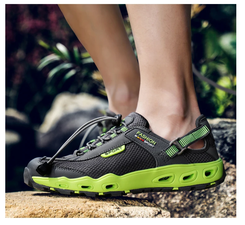 New Arrival Outdoor Aqua Shoes Sapatilhas Mulher Trekking Men Randonnee Scarpe Uomo Women Wading Upstream Breathable Mesh