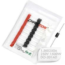 20 шт.) ТВ диоды 1.5KE250A 1.5KE250 1500 Вт 250 В DO-201AD(DO-27) Однонаправленный канал 1500 Вт 250 Вольт