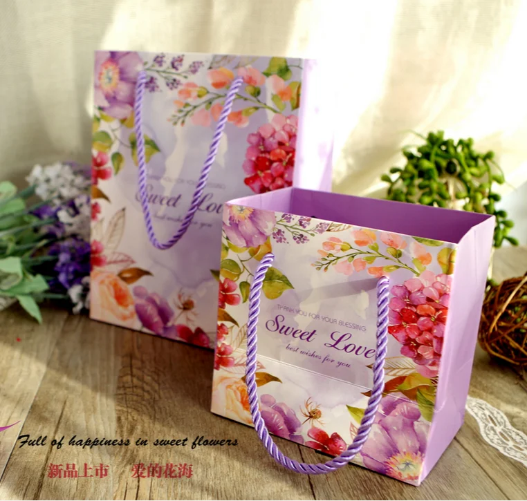 floral paper sweet bags