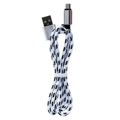 Слоновая кость Новинка, цветной кабель для быстрой зарядки, шнур, Micro USB, нейлоновая оплетка, для синхронизации данных, зарядки, линия питания для мобильного телефона samsung Android - Цвет: Слоновая кость