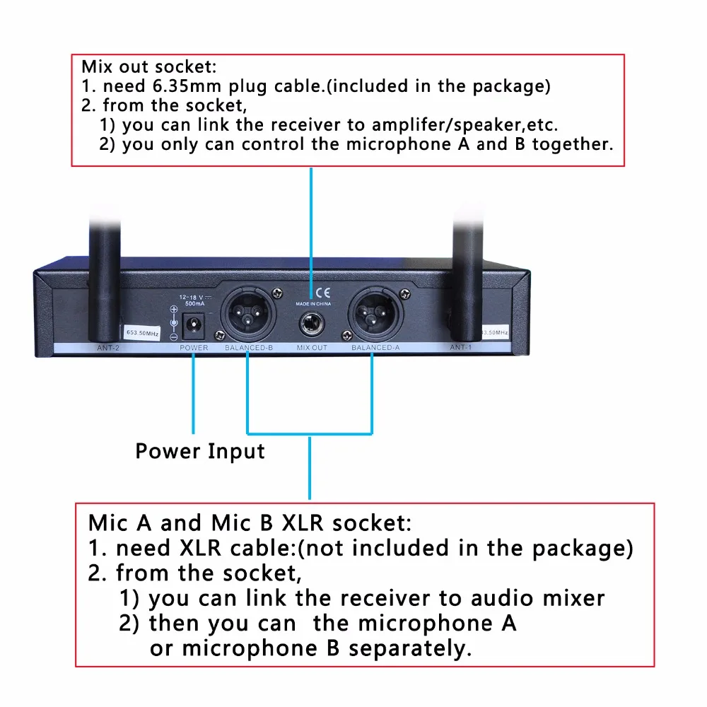 FB-U09 Dual Way Digital UHF Wireless Microphone