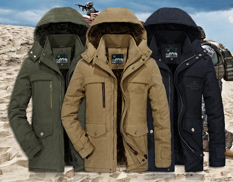 Новая хлопковая Меховая зимняя куртка с капюшоном мужская теплая подкладка из шерсти мужская куртка и пальто ветровка мужская Лыжная зимняя парка пальто размер M~ 5XL