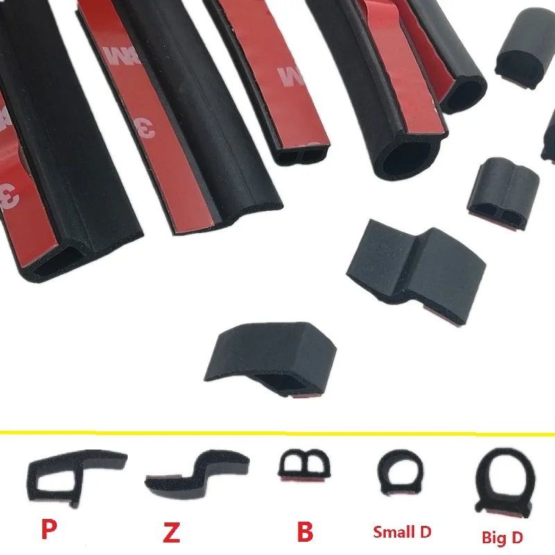 

General Car Door Seal Strip Big D Small D Z P Type Waterproof Sound Insulation Soundproof Weatherstrip EPDM Rubber Seal Strips