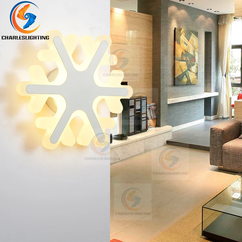 

Modern LED wall lamp, bedroom bedside lamp, creative personality snow corridor / aisle lights, AC90-265V 8W Snow Flower Minimali