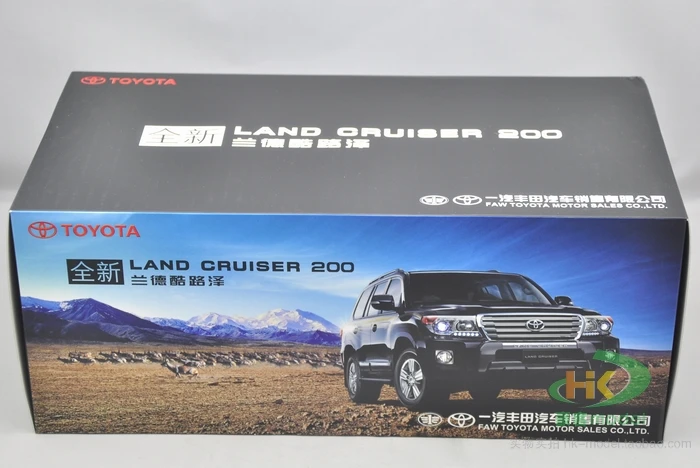 1:18 весы Toyota Land Cruiser LC200 зеленая литая под давлением модель автомобиля SUV игрушки для коллекции подарков оригинальная коробка