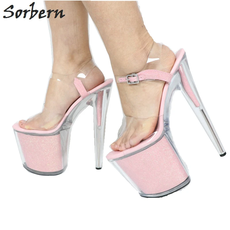 clear see through sandals