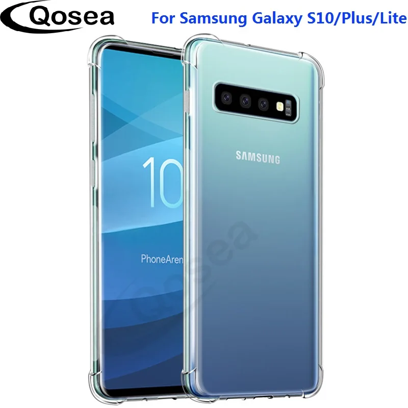 

Qosea Phone Case For Samsung Galaxy S10 Plus S10E Case Transparent Silm Silicone Soft TPU For Samsung S10 Plus capa Coque Cover