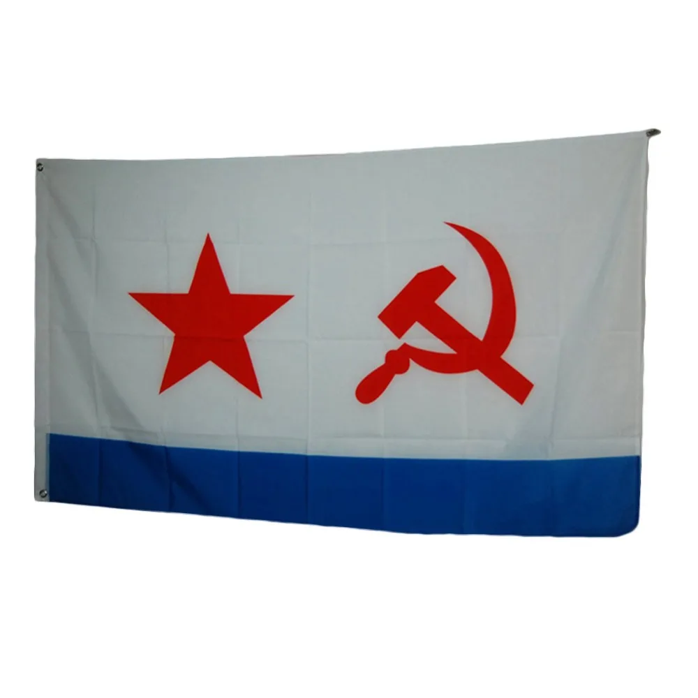 

USSR Soviet Navy Flag 3 x 5 Ft 90 x 150 cm Polyester Russia Russian Flags And Banners For Victory Day / Home Decoration /