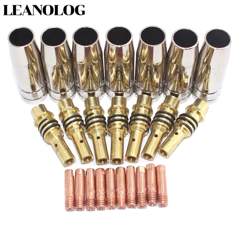 30pcs 15AK Binzel torch/gun consumables electrode and Stainless steel protective cover and link rod tips for MIG welding machine 30pcs 15AK Binzel torch/gun consumables electrode and Stainless steel protective cover and link rod tips for MIG welding machine