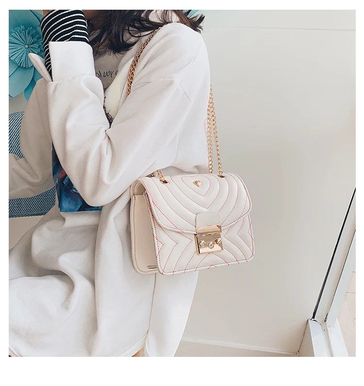 Роскошная сумочка, простая квадратная сумка, модная новая качественная женская дизайнерская сумка из искусственной кожи, сумка на плечо с замком и цепочкой