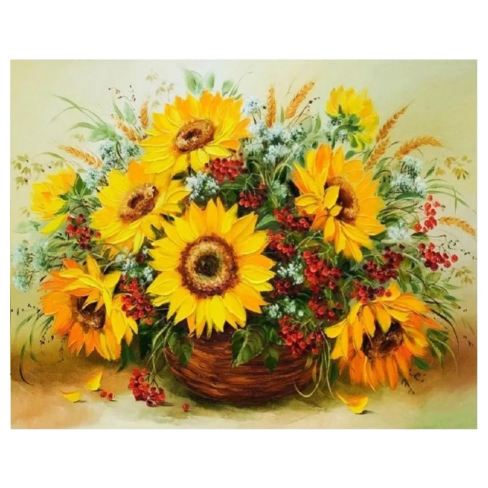

Sunflower Embroidery 5D Diamond Painting DIY Diamond Cross Stitch Craft Mosaic Picture Home Decor Needlework