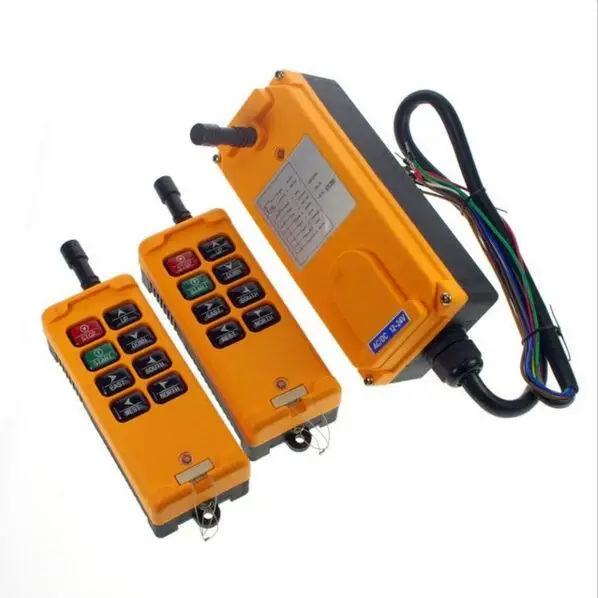 HS 8 8 Keys Industrial Remote Controller Switch 2 Transmitter 1 Receiver Crane Transmitter DC 