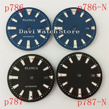 

34mm Black Blue Men Watch Dial Fit Miyota 8205/8215/821A,ETA 2836/2824 Movement