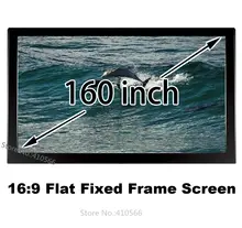 Durável 160-inch tela de projeção quadro fixo tela de projeção frontal 16:9 hdtv compatível para epson benq beamer