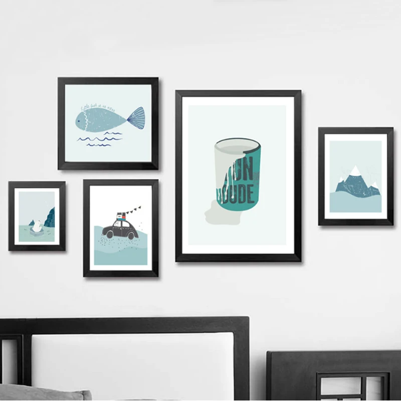 

Minimalist Nordic InspiringCanvas Painting Poster POP Wall Art Cuadros Kids Wall Pictures for Living Room Home Decor No Frame