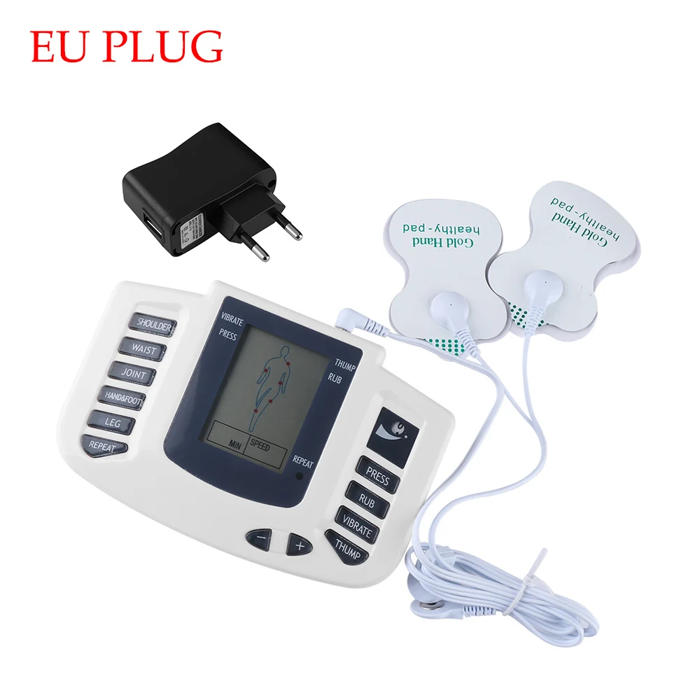 1SET Electrical Muscle Stimulator Full Body Massage Relaxation Therapy Massager Pulse tens Acupuncture Slimming Machine 16 Pads