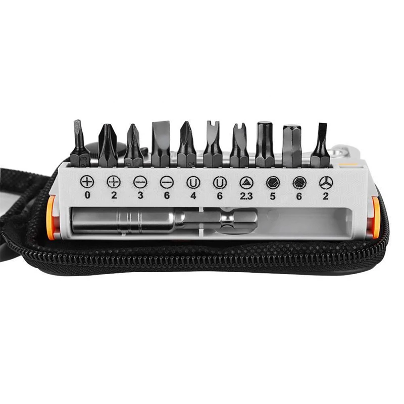 KALAIDUN 14 Quick Ratchet Socket Wrench & Screwdriver Bit Set 12 in 1 Portable Mini Screwdriver Set Spanner Hand Repair Tool5
