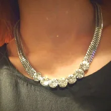 Горячая модные украшения женские ретро семь коротких сверл змеиная цепь ожерелье 12 шт./партия