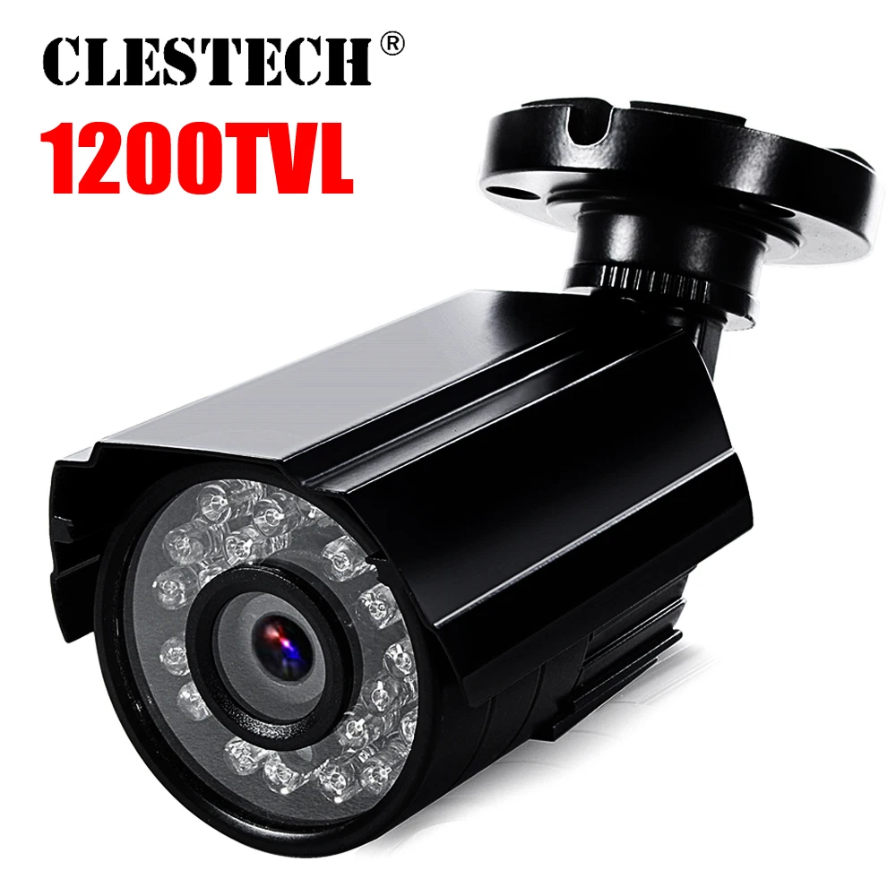 Металлический 1/3cmos 1200TVL видеонаблюдения HD мини Камера ИК инфракрасный 24LED возможностью погружения на глубину до 30 м Ночное видение