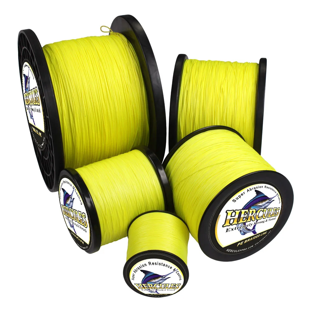 HERCULES 8 Strands 100M 300M 500M 1000M Black PE Braided Fishing