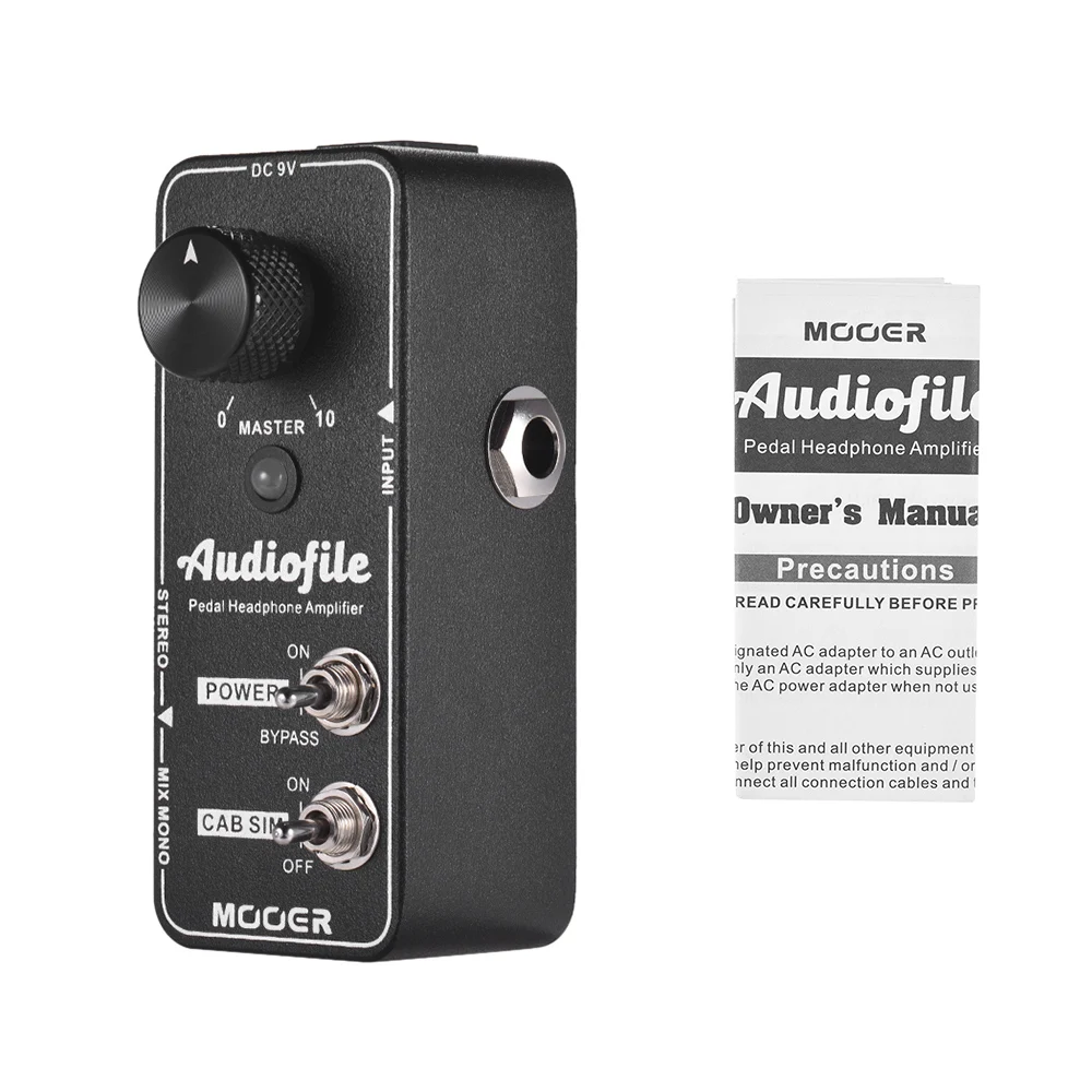 

MOOER Audiofile Headphone Amplifier Effect Pedal Built-in Analog Speaker Cabinet Simulation True Bypass Full Metal Shell