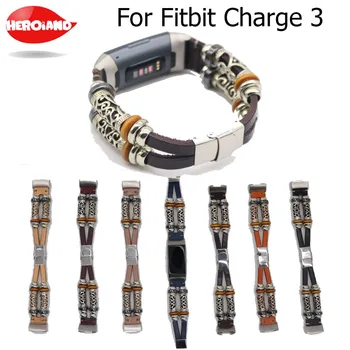 

New Personality Adjustable Leather Strap For Fitbit Charge 3 Bands Replacement Watch Band Wrist For Fitbit Charge 3 Bracelet