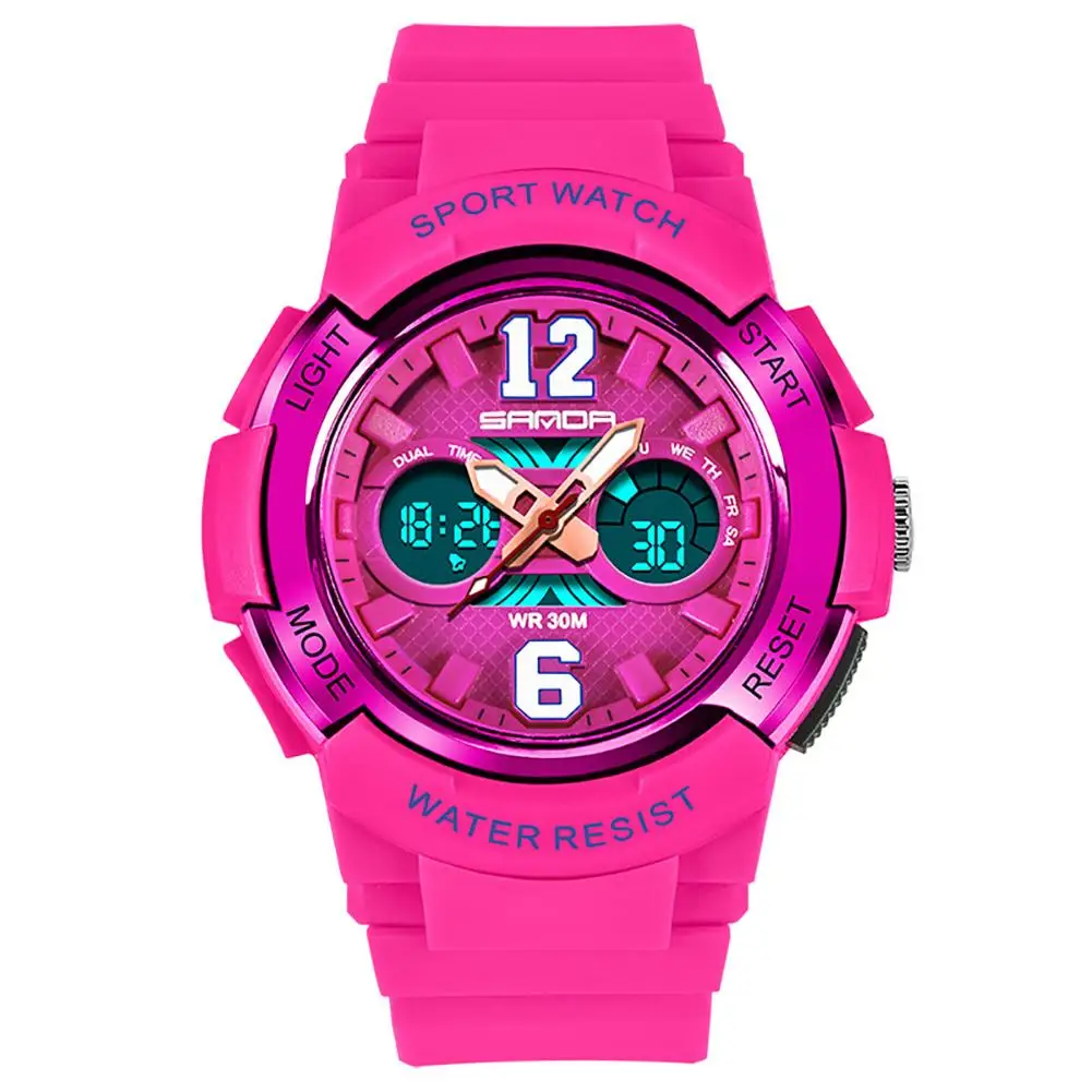 

Fashion Kids Unisex Luminous Alarm Waterproof Digital Display Sports Wrist Watch New